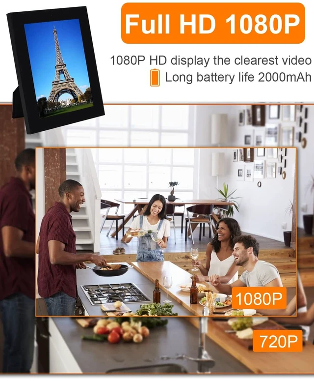Alt view image 5 of 7 - WiFi Security Spy Camera 1080P Hidden Camera Photo Frame Nanny Cam No Audio | Wireless Picture Frame Spy Cam with Motion Detection/Remote View, Secret Camera Video Recorder for Indoor Surveillance