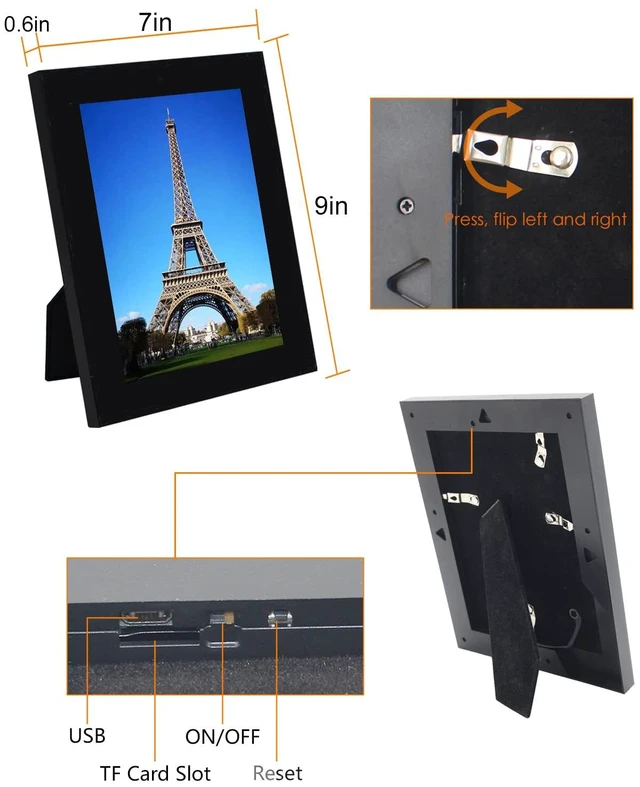 Alt view image 7 of 7 - WiFi Security Spy Camera 1080P Hidden Camera Photo Frame Nanny Cam No Audio | Wireless Picture Frame Spy Cam with Motion Detection/Remote View, Secret Camera Video Recorder for Indoor Surveillance