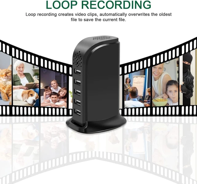 Alt view image 3 of 7 - Security Camera WiFi Hidden Spy Camera with USB Charger, 1080P Nanny Cam