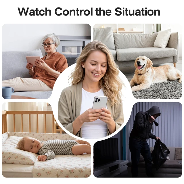 Alt view image 6 of 7 - 1080p Wi-Fi Hd Hidden Surveillance Camera; Wireless Wall-Mounted Camera With Motion Detection And Loop Recording; Supports Fast Charging And Remote Monitoring; Designed Specifically For Home Security