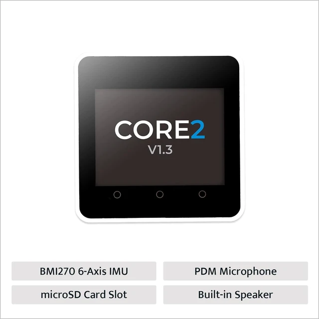 Alt view image 4 of 7 - M5Stack Official Core2 ESP32 IoT Development Kit v1.3 | ESP32 dual-core 240MHz, 2.0"vivid touchscreen, Wi-Fi, Grove expansion, 500mAh battery ideal for IoT/HMI prototyping