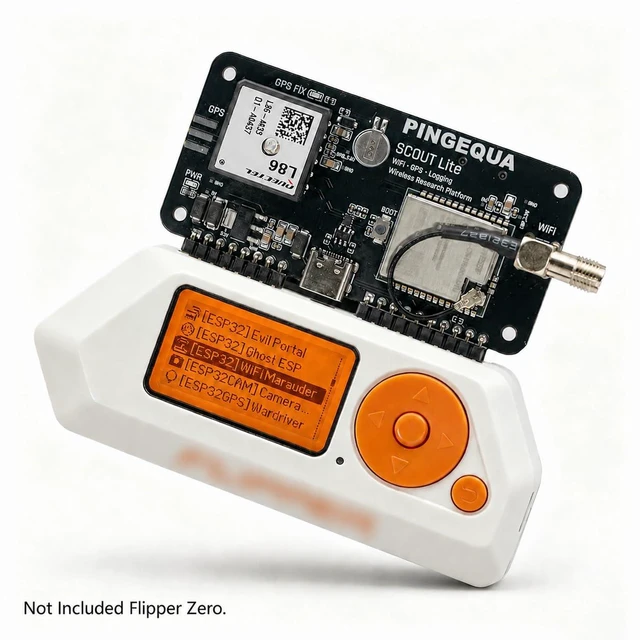 Alt view image 5 of 5 - PINGEQUA Scout Lite Development Board for Flipper Zero, Dual-Band Wi-Fi GPS | Dual-Band Wi-Fi | Multi-GNSS | SigRoam Support | microSD Storage | Flexible Firmware