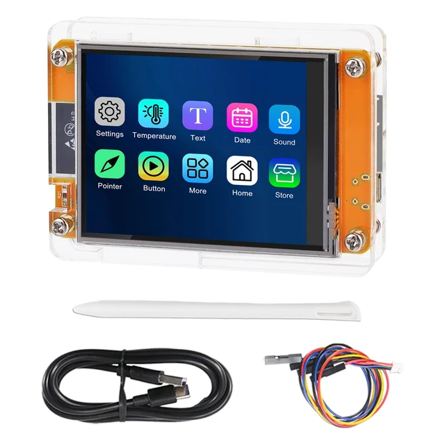 Alt view image 2 of 6 - AITRIP 2 Pack 2.8" ESP32 Display ILI9341 Driver with Acrylic Case, 2.8inch ESP32-2432S028R ESP32 Display 240x320 Resistive Touchscreen TFT LCD, ESP32 Development Board for Arduino IDE