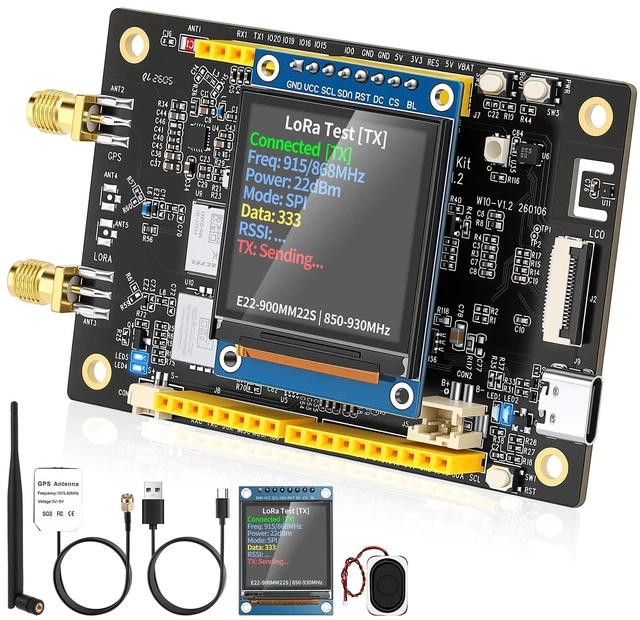Main image of Meshnology LoRa ESP32-S3 Board - 915MHz W10 AIOT Dev Kit | GPS Blue tooth WiFi AI LoRaWAN Ar duino Compatible Perfect for Starter Maker Smart City Industrial Control Application