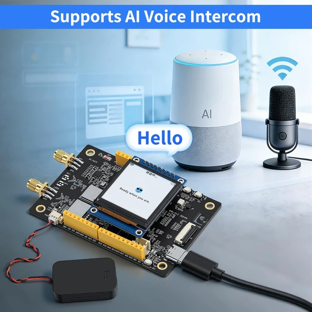 Alt view image 4 of 7 - Meshnology LoRa ESP32-S3 Board - 915MHz W10 AIOT Dev Kit | GPS Blue tooth WiFi AI LoRaWAN Ar duino Compatible Perfect for Starter Maker Smart City Industrial Control Application