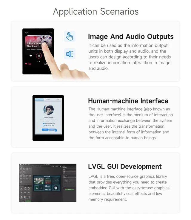 Alt view image 4 of 7 - Waveshare ESP32-S3 2.8inch Capacitive Touch Display Development Board, 5-Point Touch, Multiple Peripheral Interfaces, 32-Bit LX7 Dual-Core Processor, Up to 240MHz Frequency, 240×320 Resolution