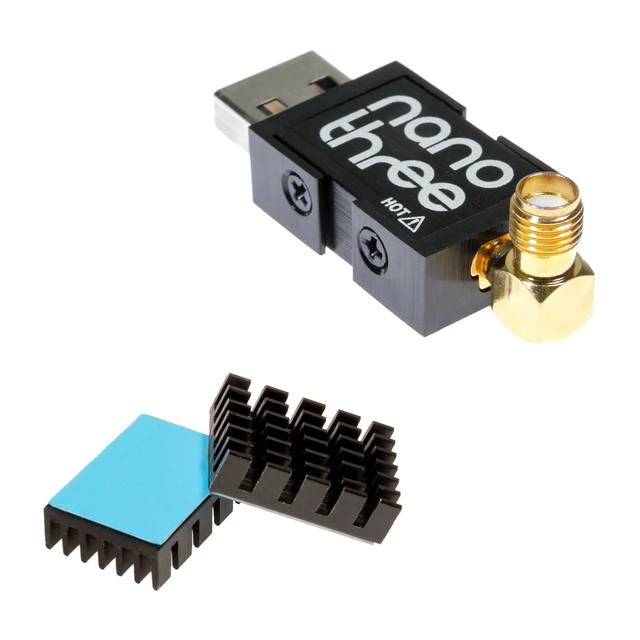 Alt view image 3 of 5 - NooElec NESDR Nano 3 - Premium Tiny RTL-SDR w/Aluminum Enclosure, 0.5PPM TCXO, SMA & MCX Input & Custom Heatsink. RTL2832U & R820T2-Based Software Defined Radio