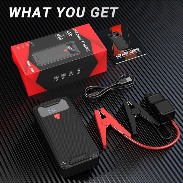 Alt view image 7 of 7 - 4000A Battery Jump Starter Portable, USB C Car Battery Pack Jump Starter Box for Car, 26800mAh Booster Jump Start Power Bank Jumper Starter Portable