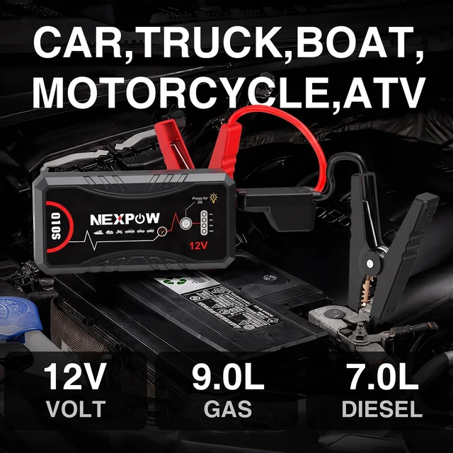 Alt view image 2 of 7 - NEXPOW Car Jump Starter 2026 Upgraded Car Battery Jump Starter Pack | 3000A Peak for Up to 9.0L Gas and 7.0L Diesel Engine 12V Battery starter Jumper Cable Portable Lithium Jump Box with USB 3.0