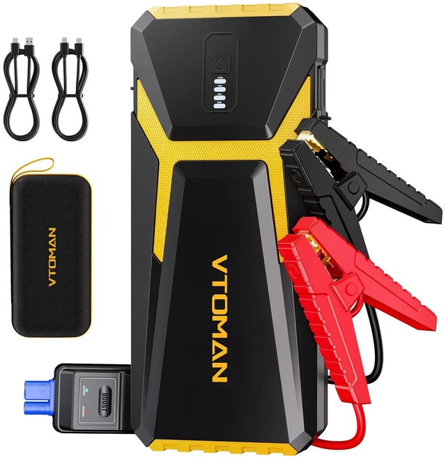 Main image of VTOMAN V10 Pro 4500A Jump Starter,Portable Car Starter 12V Lithium Jump Box | All Gas, 10.0L Diesel Engine, Battery Booster Power Pack, Car Battery Charger Jumper, Type C Quick Charge, LED Lights