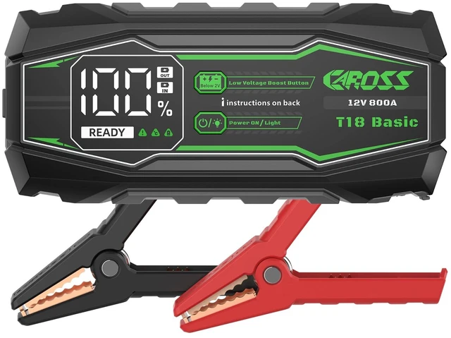 Main image of CAROSS Jump Starter - 12V Jump Box for 6.0L Gas and 3.0L Diesel | 800A jump starter2.3 LED screen10000mAh batteryportable Booster jump box