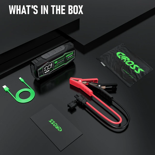 Alt view image 6 of 7 - CAROSS Jump Starter - 12V Jump Box for 6.0L Gas and 3.0L Diesel | 800A jump starter2.3 LED screen10000mAh batteryportable Booster jump box