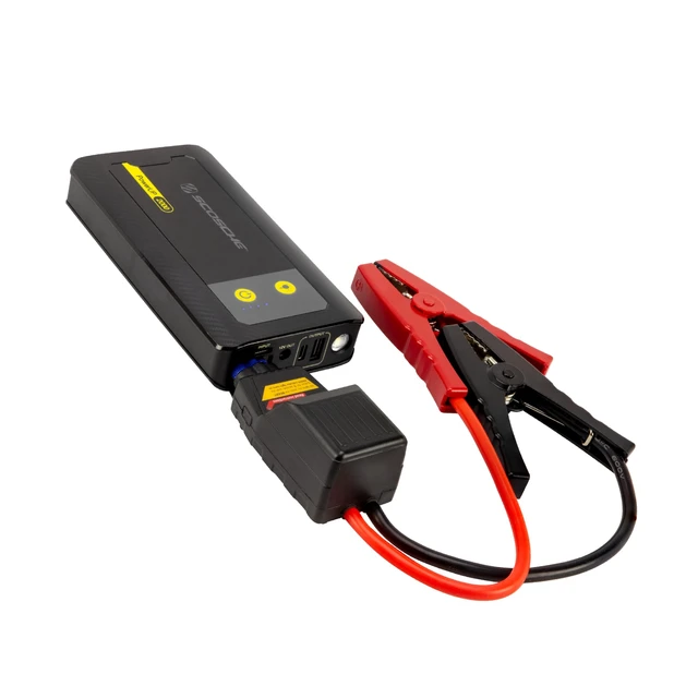 Alt view image 2 of 7 - Scosche PBJ2000 Portable Car Battery Jump Starter, 12V Jump Box, 2000A Battery Booster, Jumper Cables Kit for Car (8.0L Gasoline/7.0L Diesel Engines) 30W Fast Charge Power Pack & Charger w/LED Light