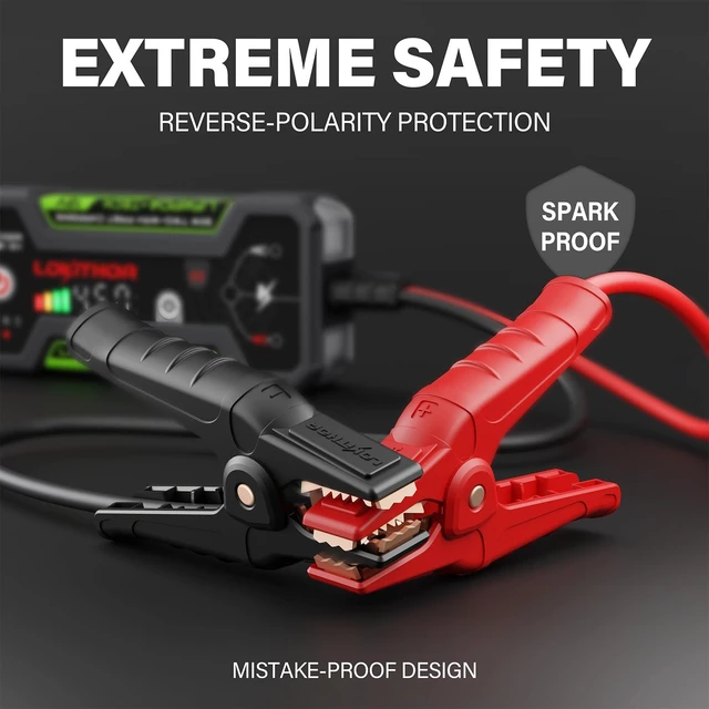 Alt view image 5 of 7 - LOKITHOR J1350 PRO Jump Starter with ConnectMax6.5L Gas & 3.5L Diesel | 1350A LiFePO4 Battery Pack | Super-Safe Car Jumper Starter | 2000 Cycle Life | 30W Two-Way | 200 Lumen LED Light
