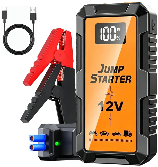 Main image of 6000A Car Jump Starter, Battery Jump Starter Portable for 6L Gas Engines,12V Battery Jump Box with Jumper Cables, Power Bank with USB Type-C Ports