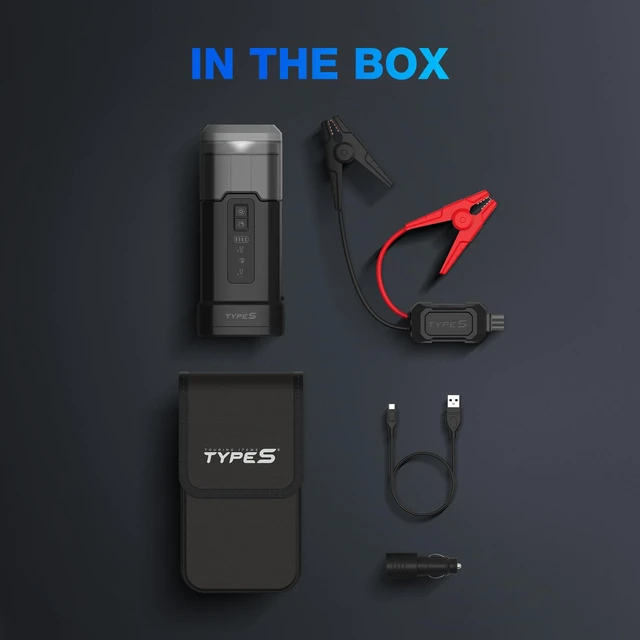 Alt view image 7 of 7 - Type S Dynamic Flex DF20 500A Jump Starter & Work Lantern - Portable Car Battery Jump Starter & Charger with Intelli-Step LED Jump Guide, 360° Work Lantern & Flashlight, Power Bank, Dual-Color LED