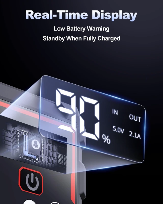 Alt view image 5 of 7 - Jump Starter Battery Jumper Starter Portable Car Battery Jump Starter 5000A | Jump Box with 3 Modes Flashlight, Compass, Power Bank, Gloves and 12V Jumper Cable Up to 10.0L Gas and 10.0L Diesel