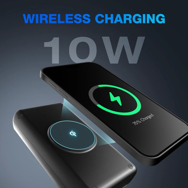 Alt view image 7 of 7 - TYPE S DC10X 1000A Car Jump Starter, Wireless Charging Power Bank, 8000mAh | LCD Screen, LED Flashlight, USB-C Fast Charge, Jumper Cables, Car Battery Jump Starter for 6.0L Gas & 4.0L Diesel Engines