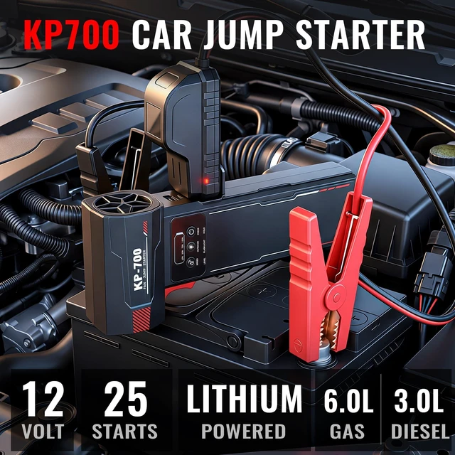 Alt view image 2 of 7 - SuntNeew Jump Starter with Air Duster 12V Portable Car Battery Charger | Battery Jump Box 6L gas/4L diesel, 105000RPM Blower, 3 Adjustable, LED light, for road Emergency, Outdoor Camping