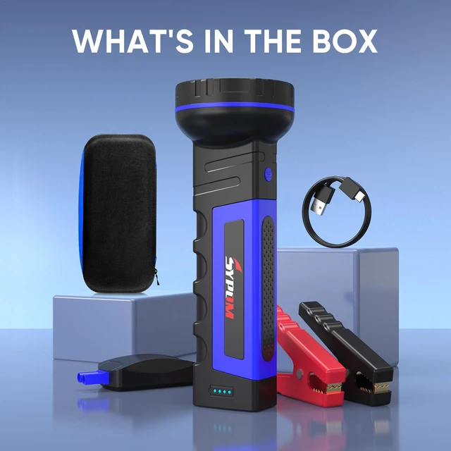 Alt view image 6 of 6 - SYPOM 3000A Car Battery Jump Starter, 12V Car Jumper Starter Portable (up to 8.5L Gas and 8.0L Diesel Engine), Jump Box with LED Light