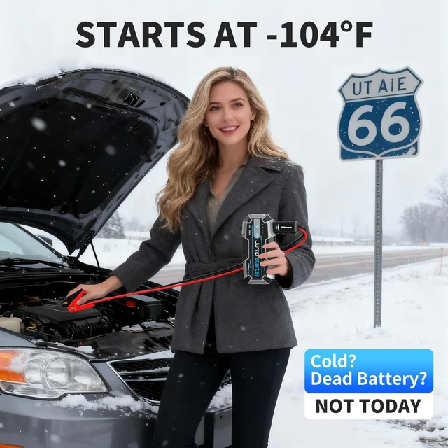 Alt view image 2 of 7 - Car Jump Starter 2000A PD100W Fast Charging IP67 Waterproof Jump Box for Car,Exclusive Magnetic Hook, 4 Mode LED Flashlight,12V Portable Battery Jumper for Cars Trucks SUV