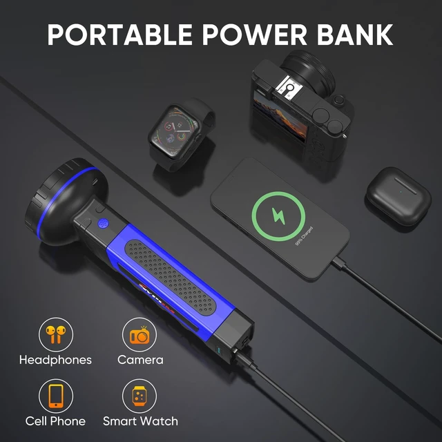 Alt view image 3 of 6 - SYPOM 3000A Car Battery Jump Starter, 12V Car Jumper Starter Portable (up to 8.5L Gas and 8.0L Diesel Engine), Jump Box with LED Light