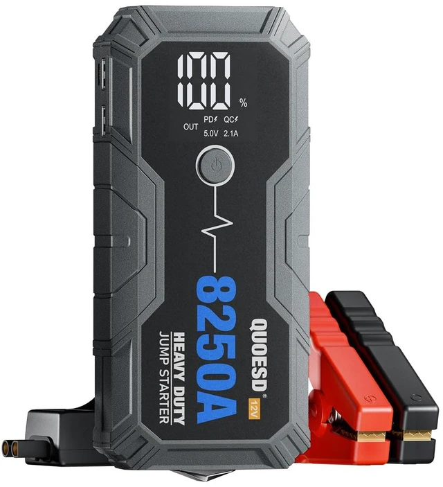Main image of 8250A Jump Starter Battery Jump Starter Battery Pack (for All Gas or 10.0+L Diesel), 12V Potable Heavy Duty Car Jump Start with 60W Power Bank 24-Months Stand-by Time