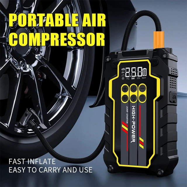 Alt view image 5 of 6 - Naisiang Jump Starter 4000A 12V Car Battery Booster Pack (Up to 7.0L Gas, 5.5L Diesel), Portable Power Bank with Air Compressor, 400LM LED Flashlight, SOS for Truck, SUV, Vehicles