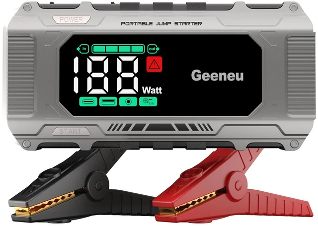 Main image of Geeneu Car Battery Charger Jump Starter, 8000A Portable Jumper Starter with PD 65W Quick Charger, Jump Box 12V Battery Booster Jump Pack for All Gas/10L Diesel,Large Screen,150W DC, Lights