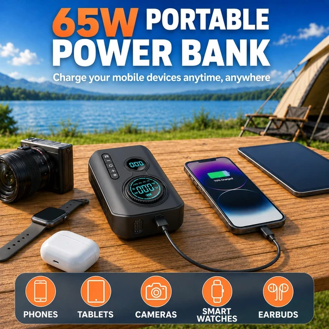 Alt view image 5 of 7 - 9000A Jump Starter with Air Compressor, 12V Car Battery Jump Box | 150 PSI Portable Tire Inflator/Air Pump with Auto-Shut off, 500LM Light, Smart Clamps, LCD Display and Power Bank