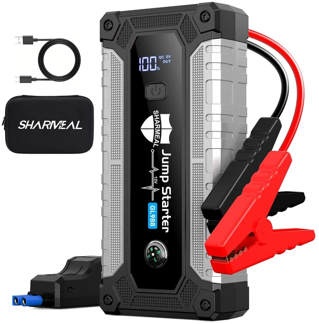 Main image of 6000A Jump Starter, Portable Jump Starters 12V Car Battery Booster Jump Box Pack for All Gas & 10.0L Diesel Engines with 3 Modes Flashlight and Jumper Cables