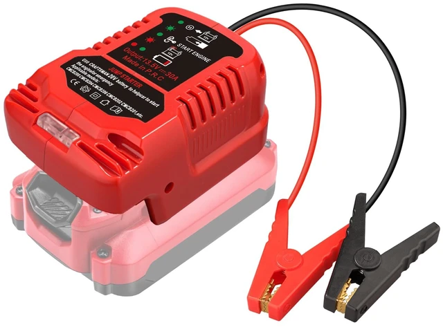 Main image of Car Jump Starter Adapter for Craftsman 20V V20 Batteries, 11 Gauge 12V Auto Booster Cables, Engine Jump Starter for Dead or Weak Batteries, Fits Up to 3.5L Gas Engines