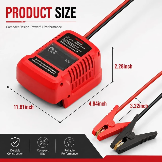 Alt view image 6 of 7 - for Milwaukee M18 Battery Car Jump Starter Adapter LED Display(No Battery)
