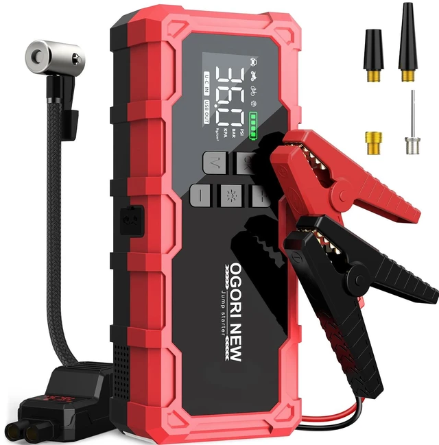 Main image of 7000A Jump Starter with Air Compressor, 21800mAh 150PSI Portable Car Battery Jump Starter (All Gas/16L Diesel), 12V Supersafe Jump Box Car Battery Booster with Jumper Cables, Lights