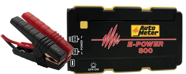 Alt view image 3 of 4 - Auto Meter EP-800 Jump Starter 12V Emergency Battery Pack 800A Peak/2220 MAH