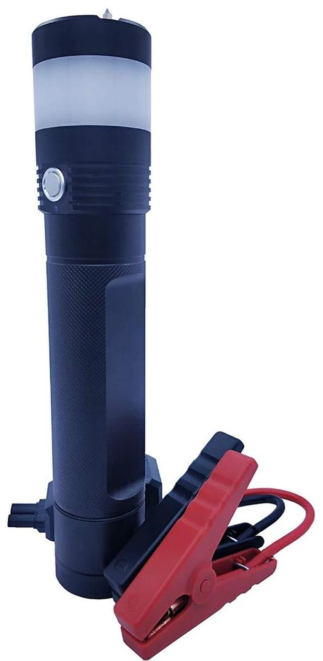 Alt view image 3 of 6 - Portable Car Jump Starter Powerful 8000 mAh Lithium Battery 800A Peak 14.8V (Up to 8-Cylinder, 5.0-Liter), Car Battery Booster Pack, 4-Mode 600Lm LED Flashlight & Power Bank Emergency Hammer