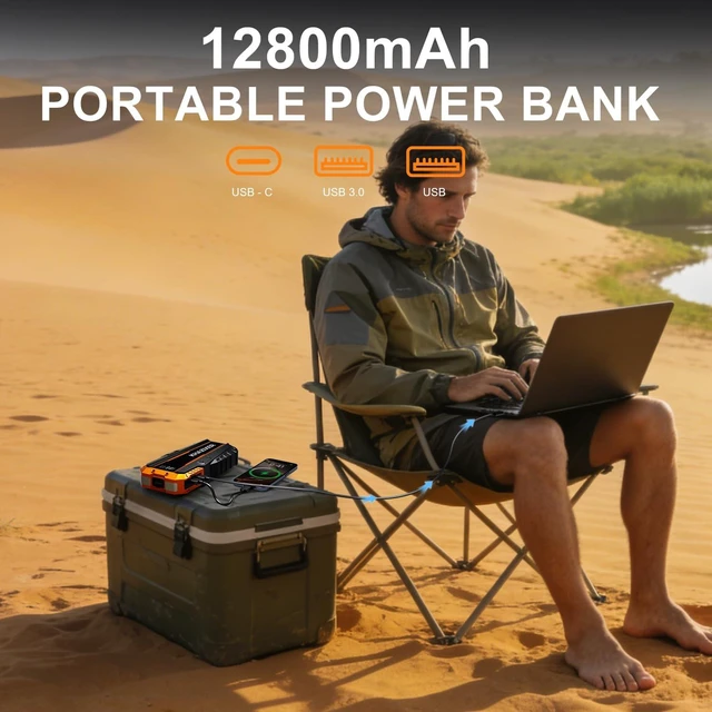 Alt view image 4 of 7 - X01 Portable Jumper Starter 12V Car Battery Jump Starter 3000A Peak | X01 Portable Jumper Starter 12V Car Battery Jump Starter 3000A Peak