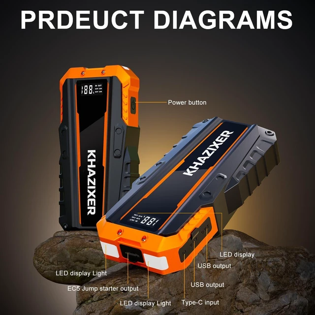 Alt view image 5 of 7 - X01 Portable Jumper Starter 12V Car Battery Jump Starter 3000A Peak | X01 Portable Jumper Starter 12V Car Battery Jump Starter 3000A Peak