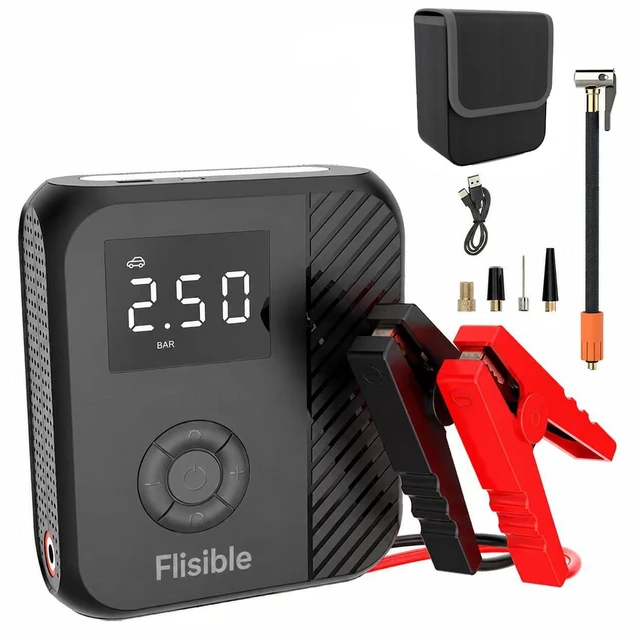 Main image of Car Jump Starter with Air Compressor, Jump Box Car Battery & 160PSI 45L/Min 3000A Auto Tire Inflator with LCD Display, Lights (8.5L Gas/ 5.5L Diesel)