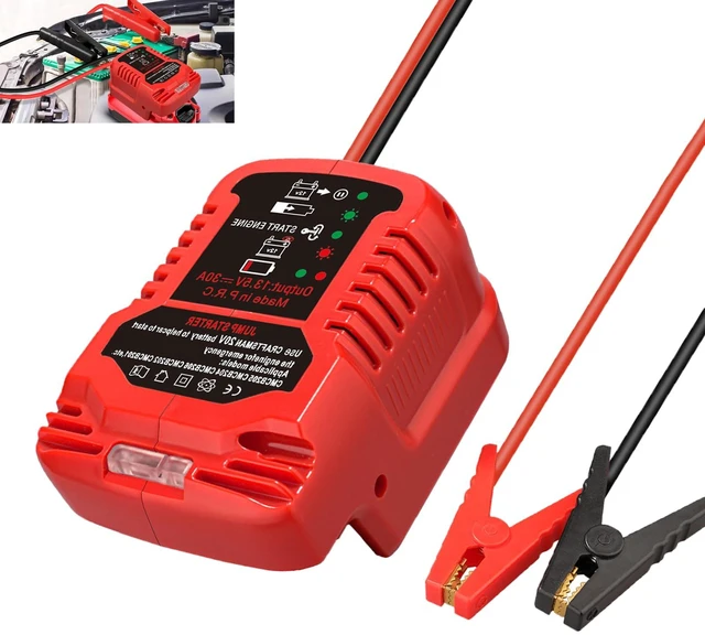 Main image of Jump Starter Adapter for Craftsman 20V V20 Battery with Jumper Cable Clamps Portable Car Charger Jump Starter(Battery Not Included)