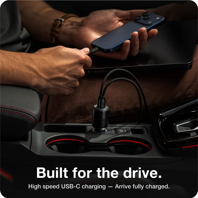 Alt view image 2 of 20 - NOCO XGrid XV100 100W 2-Port USB-C Fast Charging Car Charger | Fast charging for iPhone Duo / 18 / 17 / 16 / 15, MacBook, iPad, AirPod, Samsung Galaxy, Google Pixel, Nintendo Switch & More
