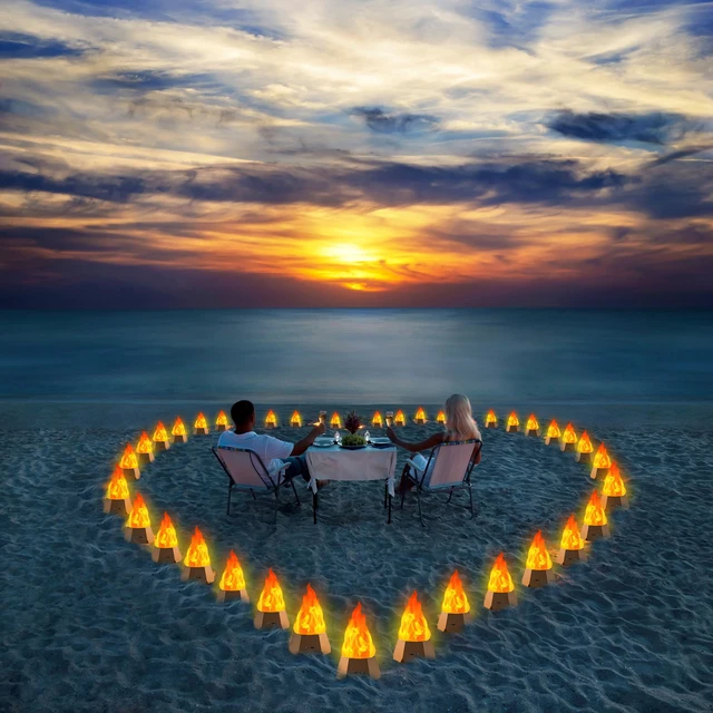 Alt view image 5 of 14 - Ollcuz Night Lights, Multi-Purpose Fake Fire Lamp, 3-Mode LED Flame Light | 4 Pack USB Rechargeable Flickering Flame Light for Kids Children Bedroom Party Bar Outdoor Camping Yard Holiday Decorations