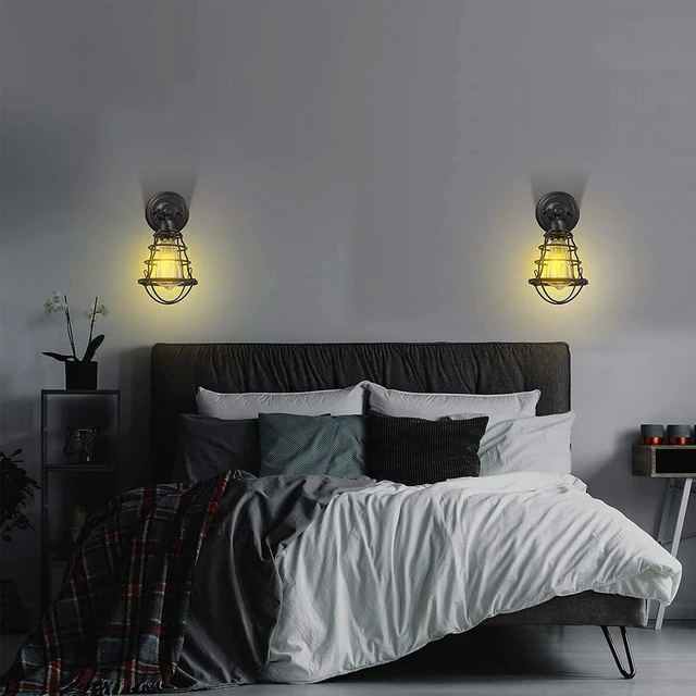 Alt view image 6 of 14 - Industrial Light Cage Replacement 4 Pack, DIY Vintage Style Metal Light Shade for Pendant Light Wall Lamp, Edison Lamp Guard, Industrial Lamp Cage, Wall Light Guard