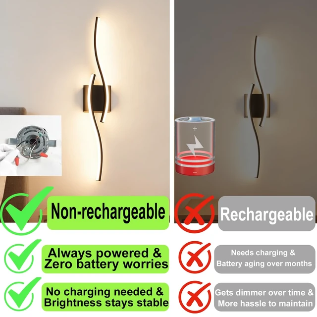 Alt view image 2 of 14 - Amansour Hardwired Modern Wall Sconces Set of 2, 39.3 Inch 3CCT Dimmable LED Wall Lamps for Bedroom with Remote, Timer & Night Mode, Black Wall Lights for Hallway Living Room TV Wall Decor