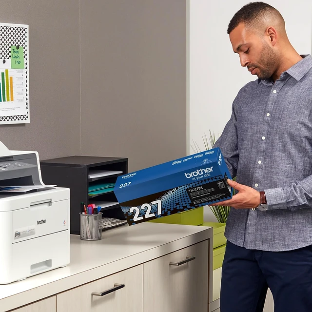 Alt view image 6 of 7 - Brother Genuine TN227, TN227BK, High Yield Toner Cartridge, Replacement Black Toner, Page Yield Up to 3,000 Pages, TN227BK, Amazon Dash Available