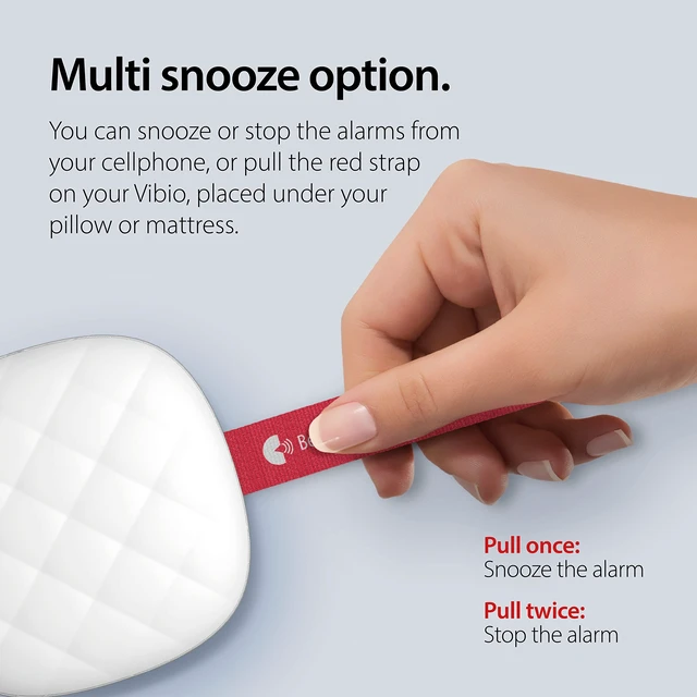 Alt view image 6 of 7 - Vibio Bluetooth Bed Shaker Silent Alarm with Call Alert for Heavy Sleeper | Rechargeable Bluetooth Bed Shaker Supports Multiple Alarms Plus Call and Message Notifications in a Compact Travel Design.