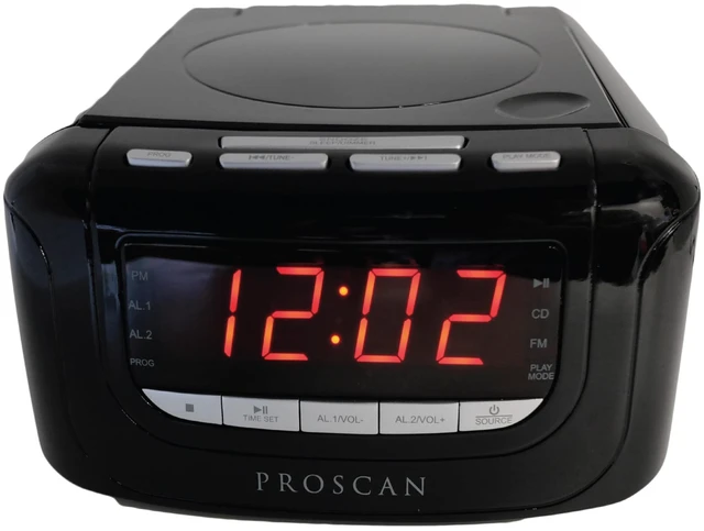 Main image of Proscan CD Clock Radio with USB Charger Model PCR4896