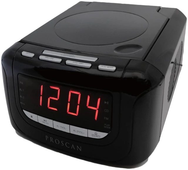 Alt view image 2 of 4 - Proscan CD Clock Radio with USB Charger Model PCR4896