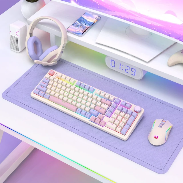 Alt view image 2 of 7 - K768 PRO Wireless 100-Key Gasket Gaming Keyboard, Knob + 8000mAh | Multi-Function Control Wheel, 0-Delay Tri-Mode, Cushioned 5-Layer Noise Dampening for Creamy Thocky Sound, Practical 95% Size
