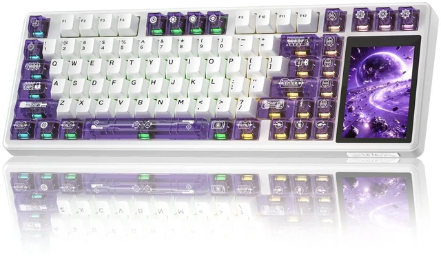 Main image of Aula L99 Wireless Mechanical Gaming Creamy Keyboard with Smart Touch Screen | Tri-Mode Hot Swappable Custom Keyboard,RGB Backlit,PBT Keycap,Gasket Mount Creamy Sounding Keyboards for Office PC,84 Keys